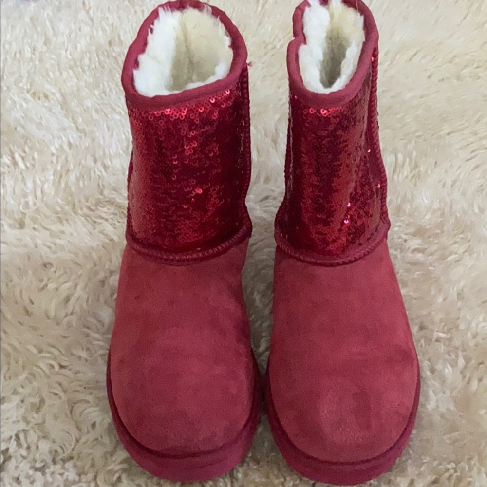 Lamo red sequins boot